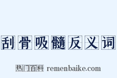 刮骨吸髓反义词是什么意思的图片